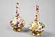 Pair of Chinese 
porcelain 
vases. 19th 
century. Family 
rose. Polycrom 
decoration with 
flowers. ...