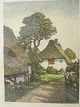 Print made by 
Heinrich Blunck 
(1891-1963) 
incl. frame 
"Parti fra 
Stolbro på 
Als", ...