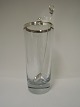 DGH. Cocktail 
shaker with 
spoon. Sterling 
(925). Glass 
with silver 
edge. Height 24 
cm.