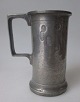 Pewter 
measuring pot, 
1 pægl, 1862, 
Buntzen, 
Copenhagen. 
Denmark. 
Height: 14 cm. 
Stamped. With 
...