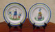Faience. A pair 
of French 
Quimper plates, 
ca. 1880