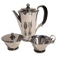 Georg Jensen 
silver coffee 
set. 
Harald Nielsen 
for Georg 
Jensen; Pyramid 
coffee set of 
...