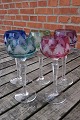 Bohemian 
crystal 
glassware with 
bowls in 
different 
colours
and cutted 
stems. Romer 
glass or ...