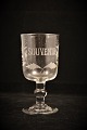 Old French 
souvenir wine 
glass with 
engraved 
writing and 
decorations. 
"Souvenir"
Dimensions: H: 
...