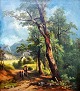 Geyer, Georg 
(1823 - 1912) 
Austria: Am 
Waldsamm. Oil 
on canvas. 
Signed. G. 
Geyer 1876. 59 
x 51 ...