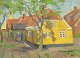 Michelsen, 
Einar (1890 -) 
Denmark: Two 
people in a 
sunny farm. 
One is 
knitting and 
the other ...