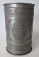 Chinese pewter 
cylinder, 19th 
century. With 
numerous 
decorations in 
the form of 
plants and ...