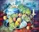 Gert, Edith 
(1906 - 1983) 
Denmark. Fruits 
in the dish. 
Signed "E. 
Gert". Oil on 
canvas. 54 x 65 
...