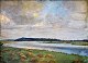Fischer, 
Vilhelm Theodor 
(1857 - 1928) 
Denmark: A 
river. Sketch. 
Oil on canvas / 
cardboard. ...