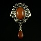 Danish Art 
Nouveau Silver 
Brooch with 
Amber - Kay 
Bojesen.
Designed and 
crafted by Kay 
Bojesen ...