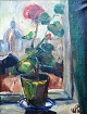 Bille, Willy 
Carl (1889 - 
1944) Denmark: 
Potted plant. 
Oil on canvas. 
Signed: 
Monogram. 46 x 
35 ...