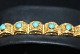 Bracelet with 
Turquoise, Gold 
14 karat
Stamped: 585, 
14K,
Length 17.5 
cm.
Width 7 ...