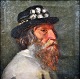 Holst, Kristina 
von (19th 
century) 
Sweden: 
Portrait of an 
elderly man 
with hat. Oil 
on canvas. ...