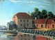 Danish artist 
(19th century): 
A water mill. 
Unsigned. Oil 
on cardboard. 
18 x 24 cm.
Unframed.
 
