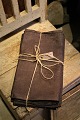 6 pieces. old 
French linen 
napkins in dyed 
antique antique 
brown color , 
finely woven 
linen with ...