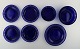 William Steberg 
for Gullaskuf. 
Seven plates 
and bowls in 
dark blue art 
glass.
Measures: Bowl 
18 ...