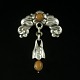 Danish Art 
Nouveau Silver 
Brooch with 
Amber
Stamped 800.
7,2 x 5,2 cm. 
/ 2,83 x 2,05 
...