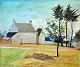 Heiring, Harald 
(1906 - 1995) 
Denmark. Houses 
on a coast. 
Brittany. Oil 
on canvas. 
Signed: ...