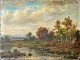 Gruber, Th. 
(19th century) 
Germany: 
Landscape. 
Signed: Th. 
Gruber. Oil on 
wood. 12 x 16 
...