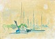 Saabye, Svend 
(1913 - 2004). 
Denmark. Rønne 
Harbor 1939.
Watercolor. 
Signed: Svend 
Saaby. 30 x ...