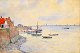 Soya-Jensen, CM 
(1860 - 1912) 
Denmark: Scene 
from a town by 
the English 
Channel. 
Watercolor. ...