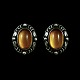 Georg Jensen. 
Sterling Silver 
Ear Clips with 
Amber - 
Heritage 1995.
Based on 
original 
drawings ...