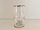 Gisselfeldt 
beer glass with 
gold, 12,5cm 
high, 6.5cm 
high • Perfect 
condition with 
intact gold rim 
•