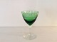 Holmegaard, 
Ejby, white 
wine glass with 
green basin and 
cross sanding, 
12cm high, 
7.5cm in ...