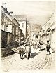 Tom Petersen, 
Peter 
(1861-1926) 
Denmark: Scene 
from a city. 
Etching. Signed 
1915. 33 x 24 
...