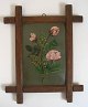 Danish flower 
painter (19th 
century): A 
bouquet of 
roses. Oil on 
cardboard. 15.5 
x 11 cm. Sign: 
...