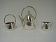 Tea service. 
Sterling (925). 
3 parts. Mini 
set with 
crowned 
monogram HH. 
Prince Harald 
and ...
