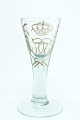 Norwegian 18. 
century wine 
glass with 
engraved 
crowned 
monogram for 
King Christian 
the 7th ...
