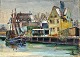 Sinding 
Christensen, 
Svend (1898 - 
1980) Denmark: 
Channel 
scenery. 
Signed: 
Monogram. Oil 
on ...