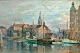 Unknown artist 
(19th century): 
Tietgens House 
with Christians 
Church. 
Copenhagen. Oil 
on canvas. ...