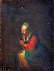 Dutch artist 
(18th century) 
A praying 
elderly woman. 
Oil on canvas. 
36 x 44 cm. ...