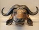 Danish Art 
Pottery Huge 
Buffalo's head 
26 x 49 x 32 cm 
Signed Arne 
Ingdam 1/12 ...