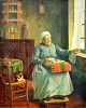 Decrouez, Max 
Albert (1878 - 
1943) France. 
An old wife.
Oil on canvas. 
100 x 80 cm. 
Signed: ...