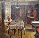 Søeborg, Axel 
(1872 - 1939) 
Denmark: 
Interior. Oil 
on canvas/glued 
on canvas. 
Signed: 
Monogram ...