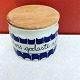 Rørstrand, 
Marianne 
Westmann, 
marmalade bowl 
"Mother's best 
jam" • Nice 
stand with a 
little blue ...