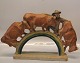 Bing & Grondahl 
Stoneware B&G 
1962 Farmer 
with cattle on 
the rainbow 31 
x  48 cm K. 
Otto . In ...