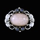Georg Jensen. 
826S Silver 
Brooch #78 with 
Rose Quartz, 
Labradorite and 
Pearls - 
1904-1908 ...