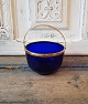 Beautiful blue 
sugar bowl 
mounted with 
brass handle.
Height 8 cm. 
Diameter 12.5 
cm.