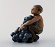 Bing & Grondahl 
stoneware 
figurine of 
small bacchus 
with bunch of 
grapes by Kai 
Nielsen.
Model ...