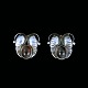 Georg Jensen. 
Ear Clips of 
the Year with 
Garnet - 
Heritage 1994. 
Sterling 
Silver 925 ...