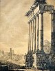 Rossini, Luigi 
(1790 - 1857) 
Italy. Ruins of 
Concordia 
Temple. Signed 
in 1819.
46 x 36 ...