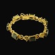 18k Rose Gold 
Bracelet with 
Emerald-Cut 
Tourmalines.
Stamped with 
BRK 750.
L. 17,5 cm. / 
6,89 ...
