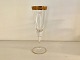 Lyngby Glass, 
Tosca, 
Champagne 
flute, Crystal 
Glass with gold 
ribbon, 18.9cm 
high * Nice 
condition *