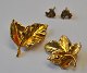 Flora Danice 
jewelry set, 
gilded sterling 
silver, 20th 
century 
Denmark. 
Consisting of 2 
brooches ...