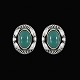 Leif Ulrich 
Daurup - 
Copenhagen. 
Sterling Silver 
Ear Clips with 
Green Agate.
Designed and 
...