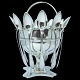 A Danish sugar 
bowl of 
hallmarked 
silver with 12 
tea spoons. 
Bowl without 
handle h. 13 
cm. ...